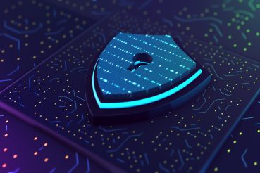 Digital shield 3D rendering stock photo. cyber security hologram with digital shield 3D rendering